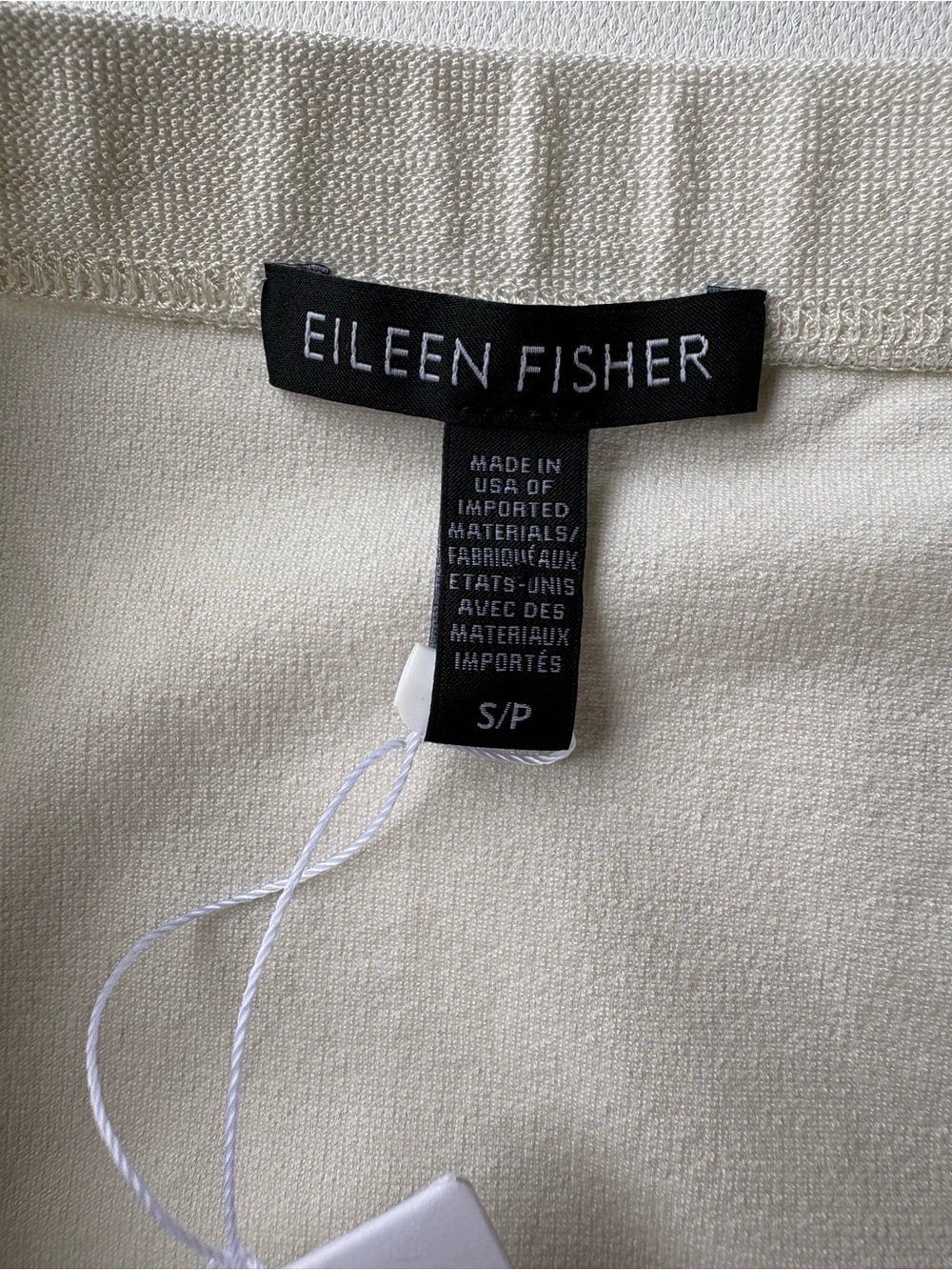 NWT Eileen Fisher K/L Stretch Pencil Skirt in Bone - Picture 4 of 9